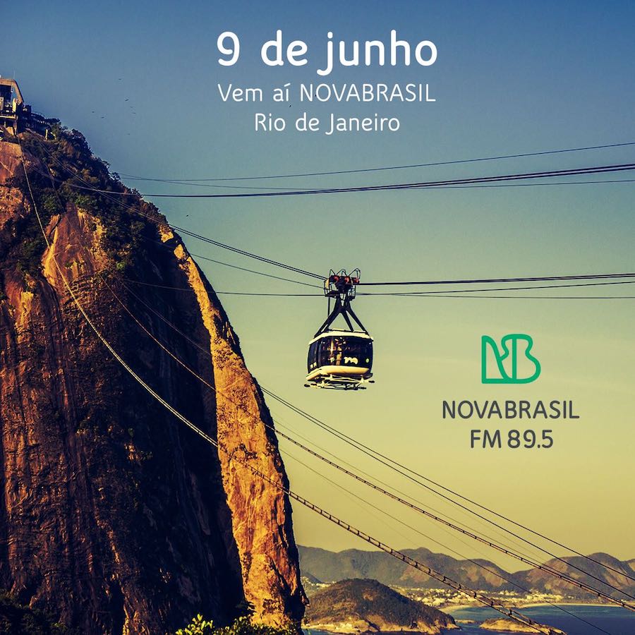 Banner de divulgação da reestreia da Nova Brasil FM em 9 de junho de 2018